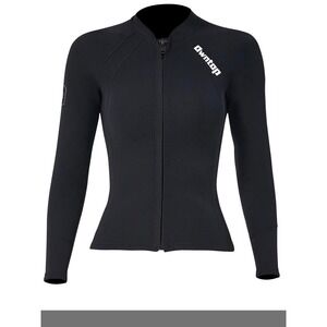 Owntop Wetsuit Top Womens Large Black New 2MM Neoprene Front Zip Jacket D332001